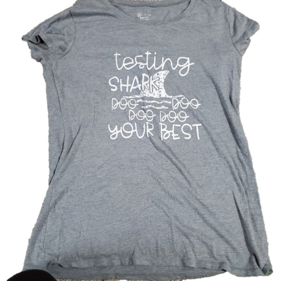 Hand Crafted Tops - TEACHER T-Shirt For Testing Baby Shark Themed